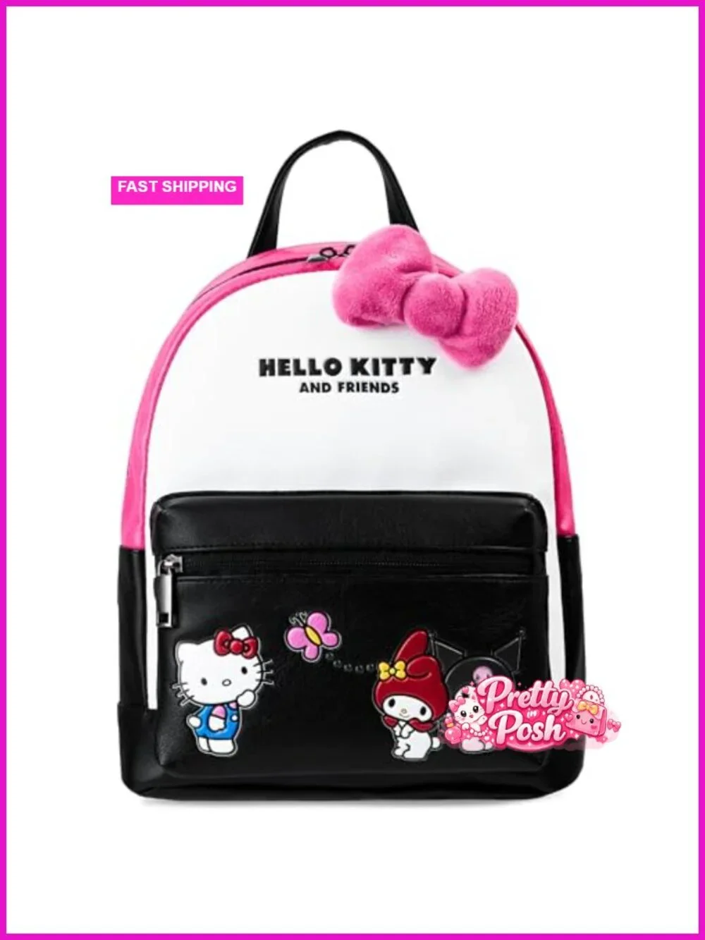 Faux Leather Daypack Backpack with Adjustable Straps, Spacious & Lightweight